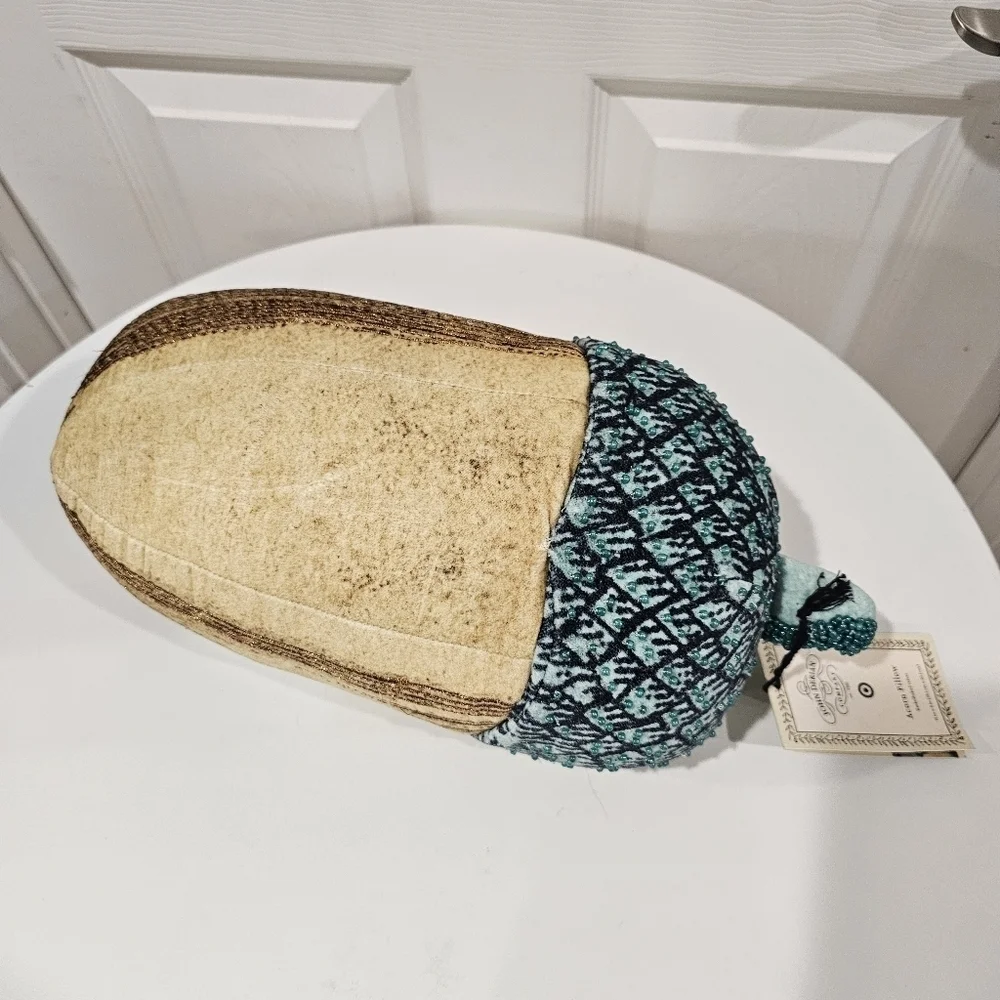 John Derian Acorn Beaded Pillow